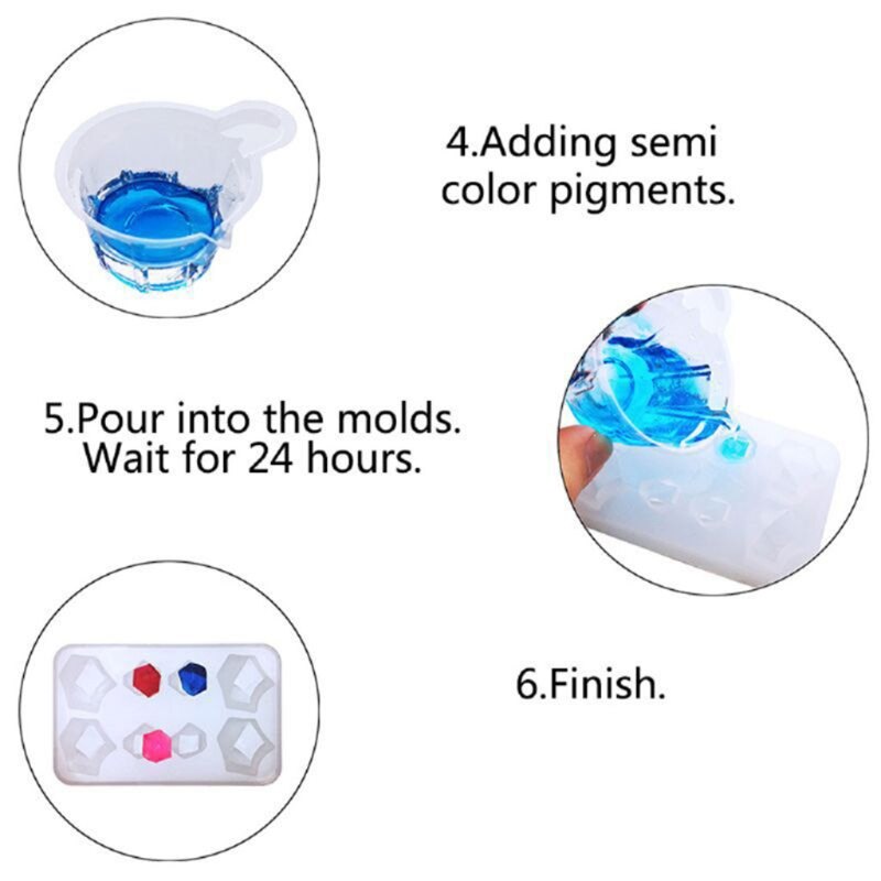 3 Ounce Clear Crystal Resin AB Resin 1:1 Clear Hard Epoxy Resin Jewelry Making B85E