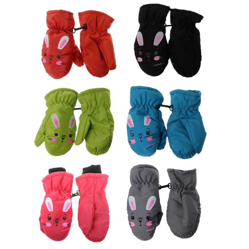 1 par crianças luvas à prova de vento para crianças meninos meninas esqui ciclismo escalada ao ar livre luvas inverno quente à prova dwaterproof água