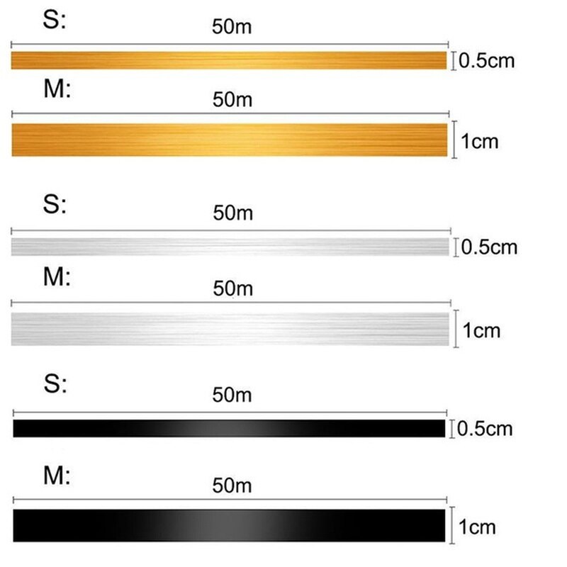 50M/Roll Ceramic Tile Mildewproof Gap Tape Kitchen Self Adhesive Waterproof Tapes for Decor Corner Side Edges Strip Stickers