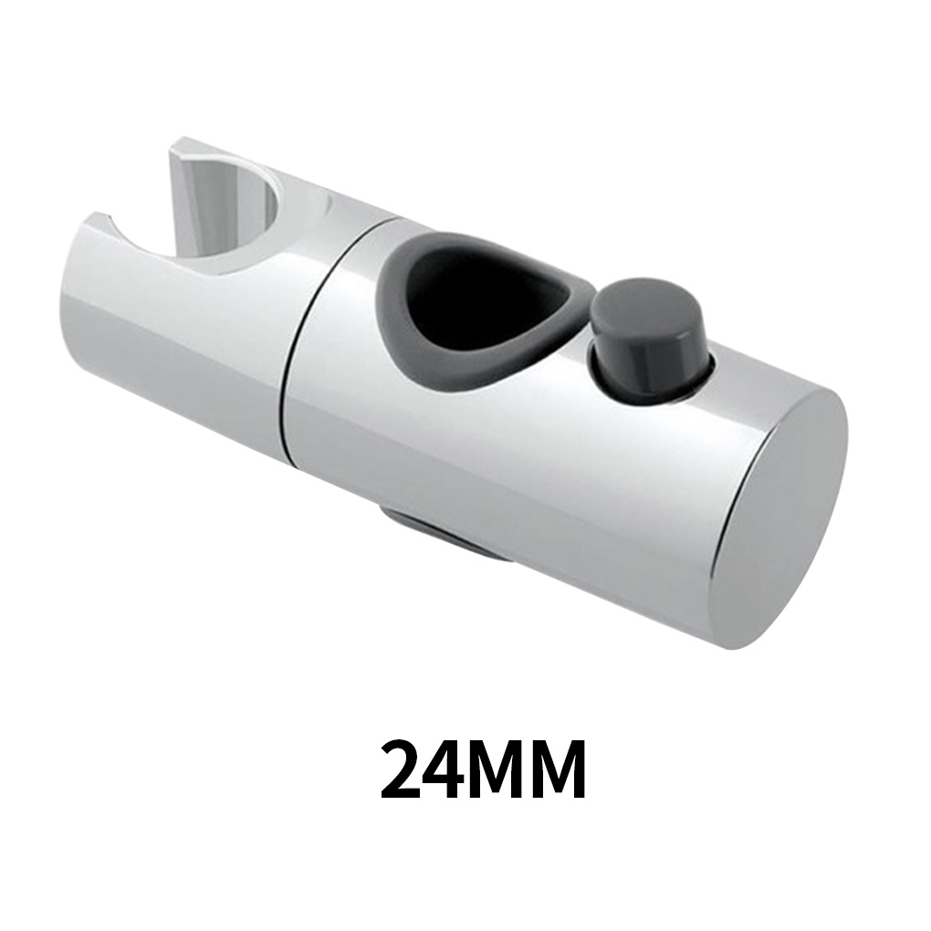 Bruser beslag brusestang holder justerbar 18 ~ 25mm abs krom brusehoved holder badeværelsestilbehør universal: 24mm