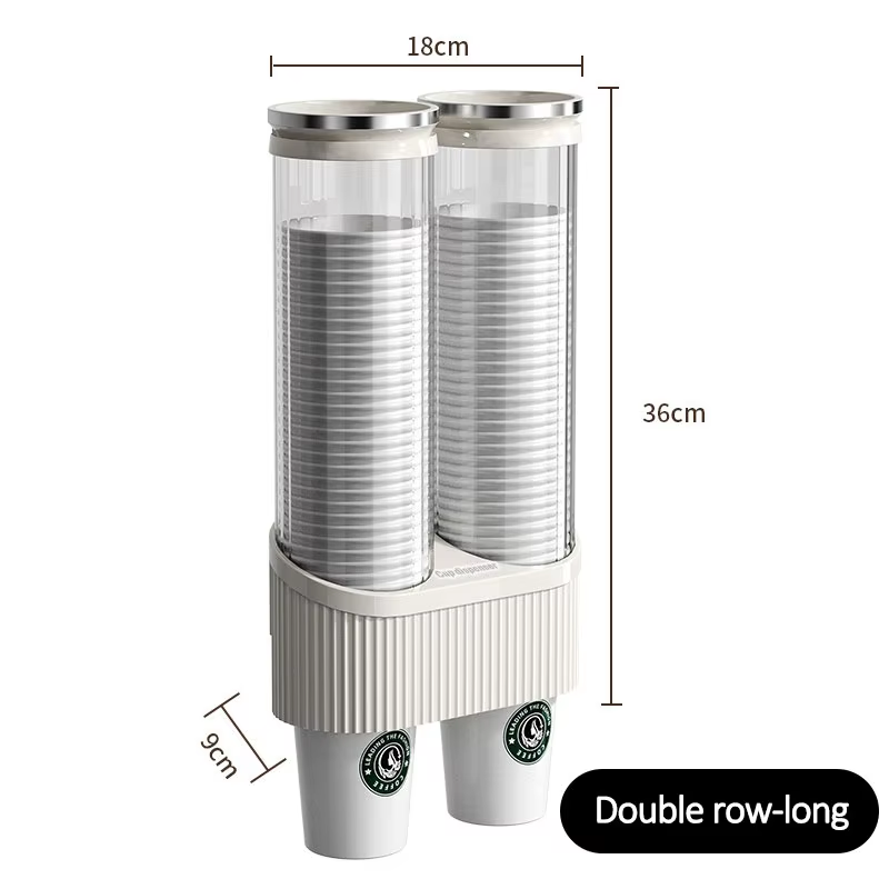 Einweg-Becherhalter zur Wandmontage, Wasserspender, hochwertiger Pappbecherhalter, Wassertasse, Aufbewahrungsbar, Thekenregal: Licht Grau