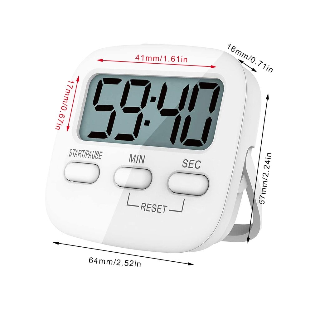 Kitchen Baking Countdown Timer Mini Electronic Timer Reminder Practical Magnetic Countdown Timer Desk Decoration