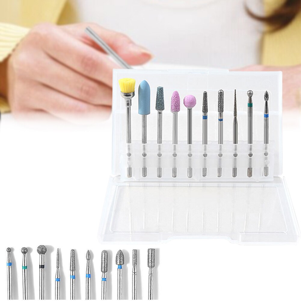 Nail art verktøy tilbehør fresebor manikyr pleie polish fil bits sett nyttige verktøy fjern cuticle cleaner multifunksjonell