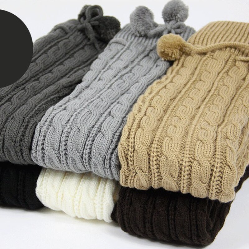 Gebreide Vrouwen Winter Beenwarmers Knie Hoge Dij Hoge Tie Kabel Gebreide Lange Boot Sokken Dames Laars Been Warmer