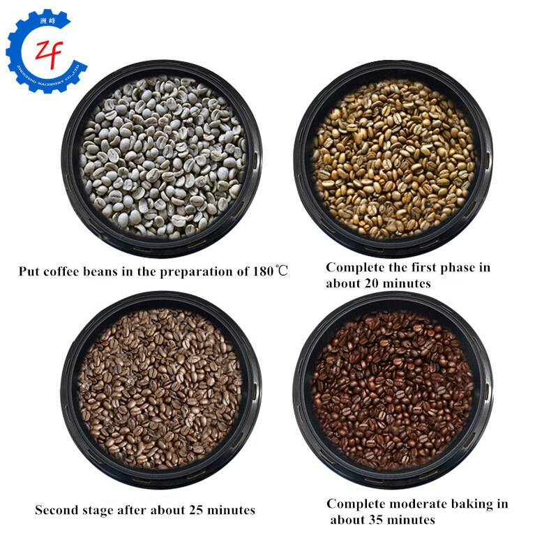 Top coffee bean roaster maker for roasting chestnut peanut cashew soy beans making machine
