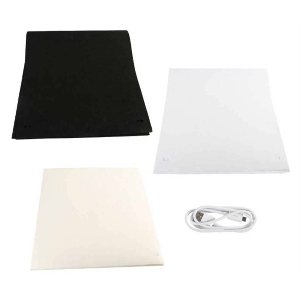 Profissão mini dobrável lightbox fotografia photo studio portátil led luz caixa macia foto fundo kit para dslr câmera