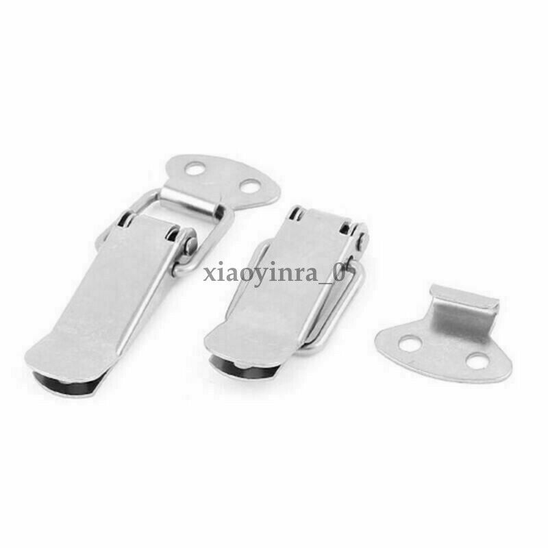 1Pcs Stainless Steel Case Box Chest Spring Loaded Lock Clasp Toggle Latch Catch Tension Lock Box Lock Cap Lock 4mm 73mm