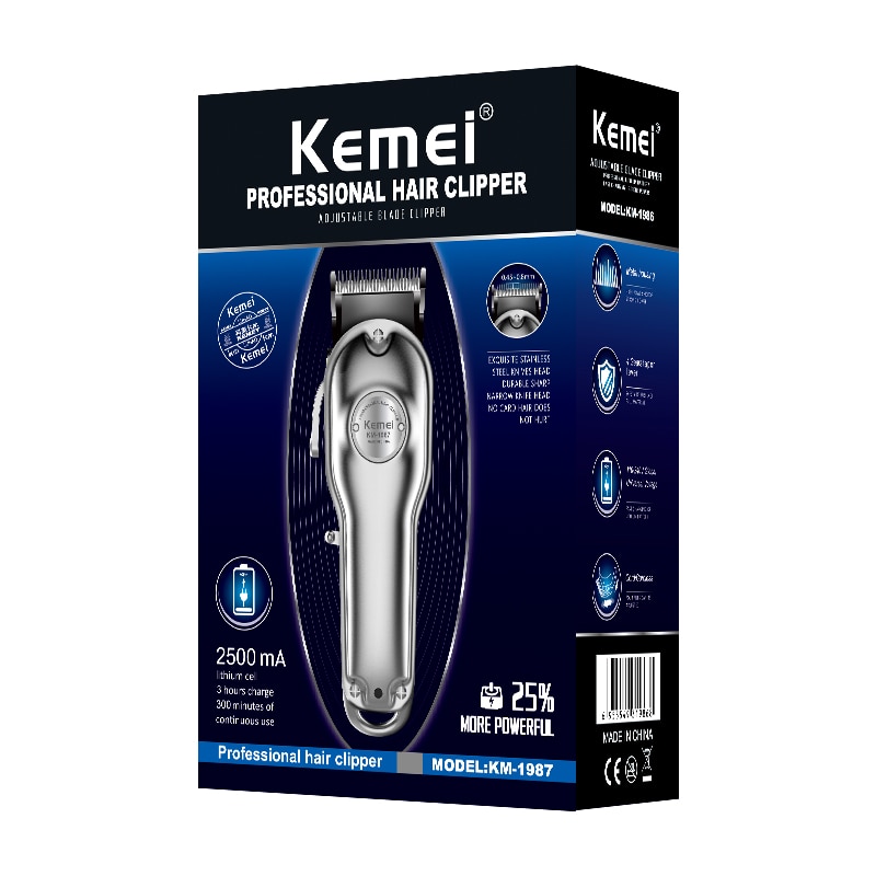 Alle Metalen Tondeuse Kapper Professionele Li-Ion Haar Trimmer Mannen Kapsel Elektrische Draadloze Haar Snijmachine, 100-240V