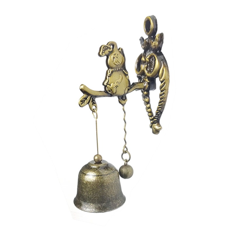 Magnetic Retro Doorbell Wall Mount Animal Door Reminder Bell Home Ornament: gourd