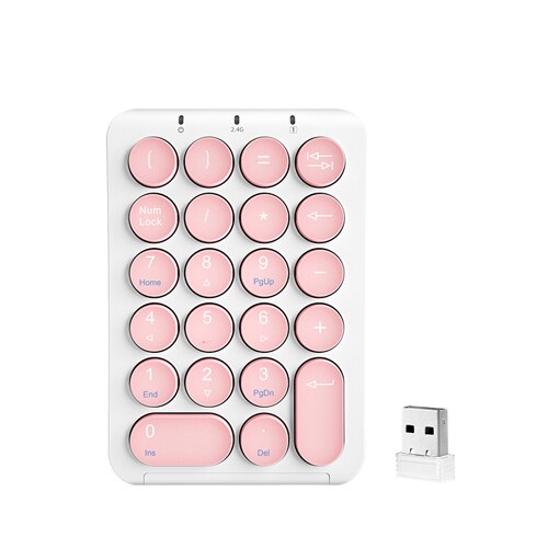 B.O.W Portable Slim Mini Number Pad,22 Keys 2.4Ghz Wireless USB Numeric Keypad Keyboard for Laptop Desktop PC Notebook