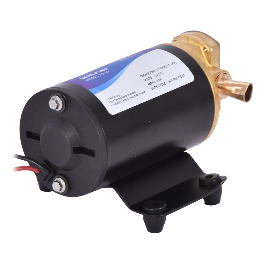 FP-12 pompe à huile à engrenages cc 12v Mini pompe d'aspiration Diesel auto-amorçante 168W 12/3.2ipm/gpm 14A 3m