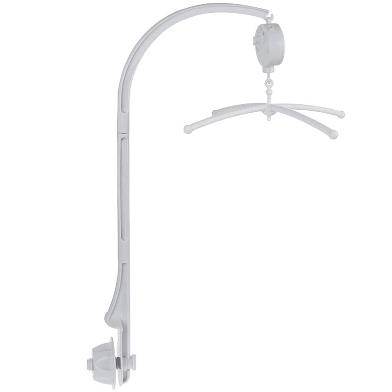 7Pc Assemblage Rammelaars Beugel Setinfant Wieg Mobiele Bed Bel Beugel Bescherming Pasgeboren Baby Speelgoed Houten Bed Bel Accessoires: White