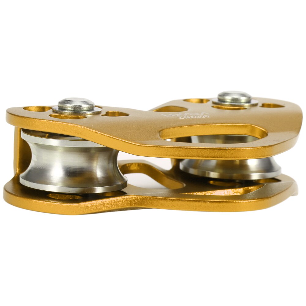 Lixada 30kN Cable Trolley Pulley Dual Pulley with 25kN Srew Locking Carabiner For Rock Climbing Caving Aloft Work Rescue
