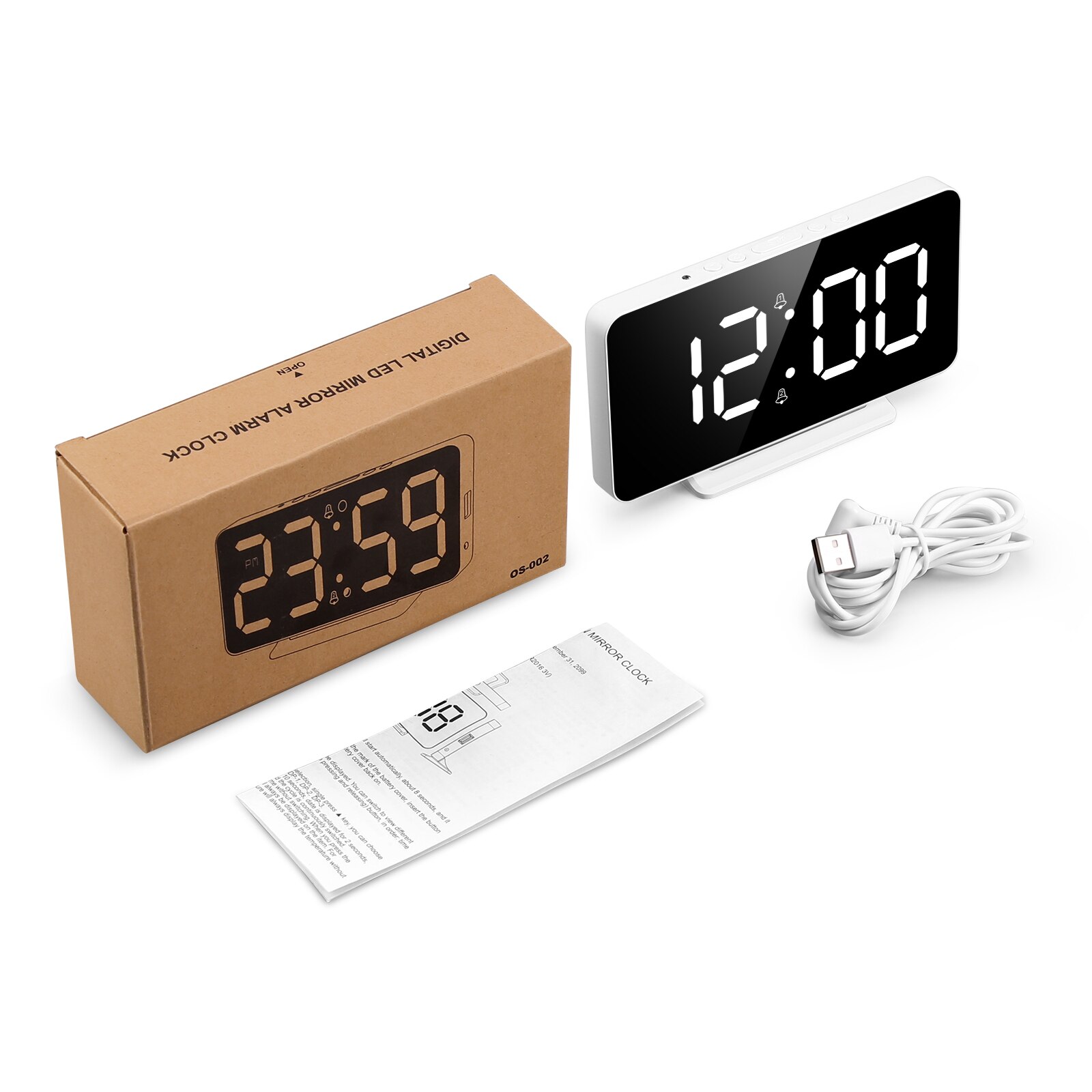 ORIA LED Digital Clever Wecker Uhr Tisch Elektronische Schreibtisch Uhren USB aufwachen hoch Uhr Schlummern USB aufwachen hoch Alarm wohnkultur