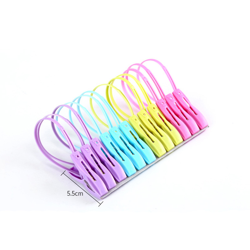 Pinza multiusos para ropa anillo cortavientos antideslizante a prueba de viento, pinza para ropa solar, calcetines, ropa de balcón, lote de 12 unidades