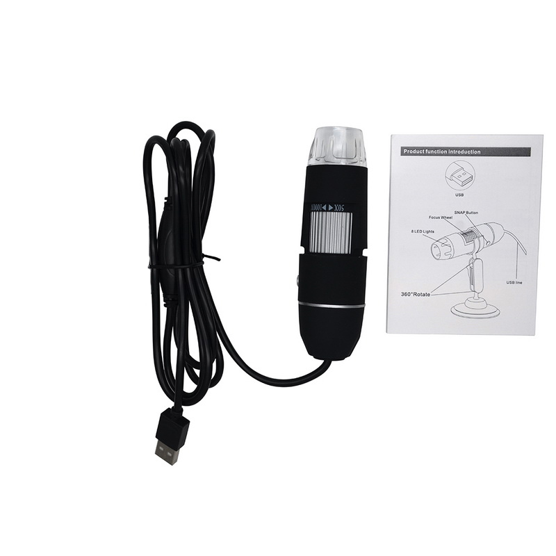 Junejour Smart Microscope Pixels 500X 1000X 8 LED Digital USB Microscope Magnifier Electronic Stereo USB Endoscope Camera