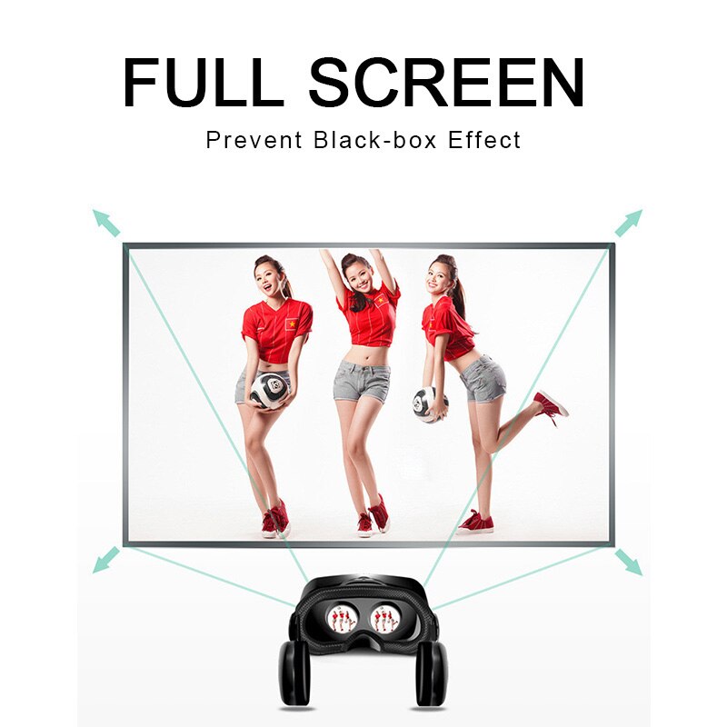 Gafas VGR Pro 3D VR con auriculares de realidad Virtual Pantalla Completa Visual gran angular VR gafas caja para gafas de teléfono de 5 a 7 pulgadas