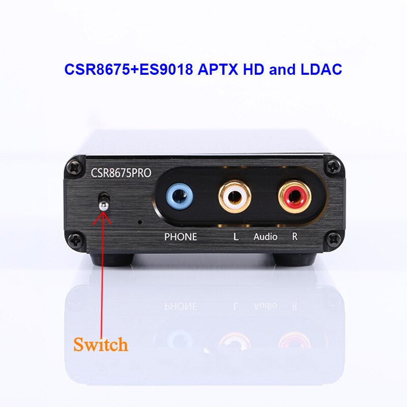 Lusya PCM5102A ES9018 Dac Decoderen CSR8675 Bluetooth 5.0 Draadloze Ontvanger Aptx Hd/Ldac 3.5Mm Rca Uitgang 24bit Met antenne: ES9018 HD LDAC