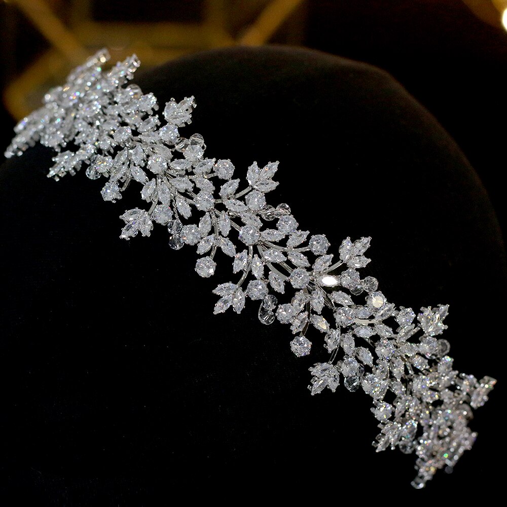 Accessoires pour cheveux de mariée, bijoux, couronnes pour femmes, accessoires de mariage, couronne en zircone cubique, diadème, de demoiselle d'honneur