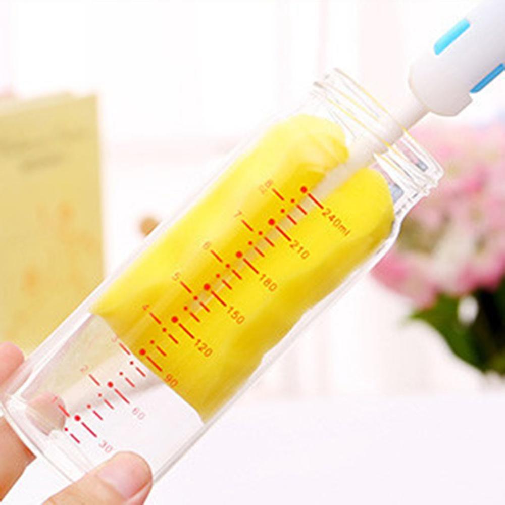 7 pçs escova de garrafa de bebê escova de limpeza de garrafa de esponja escova de mamilo de palha de aço inoxidável escova de garrafa