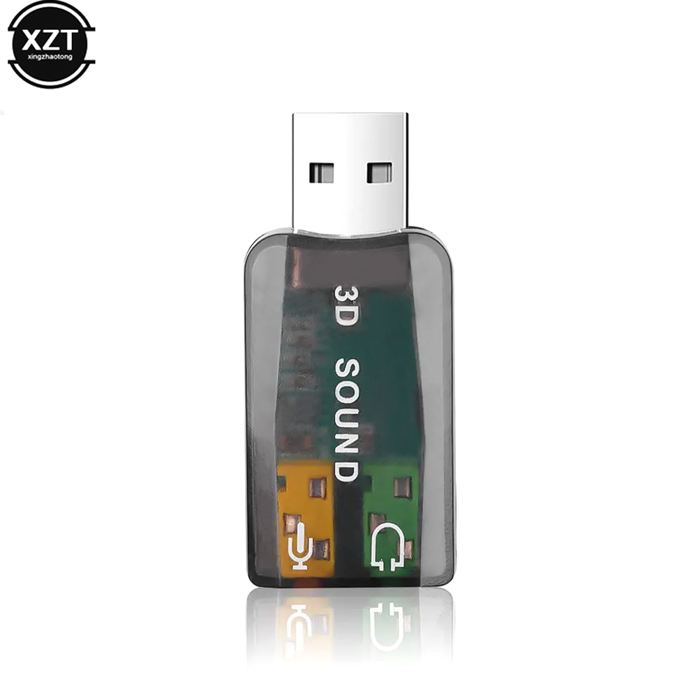 External Usb To 3.5mm Mic Headphone Jack Stereo Headset 3d Sound Card Audio Adapter Speaker Interface For Laptop