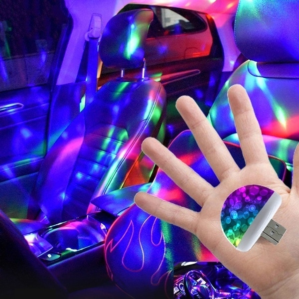 Multi Kleur Usb Led Auto Interieur Verlichting Kit Sfeer Licht Neon Lampen