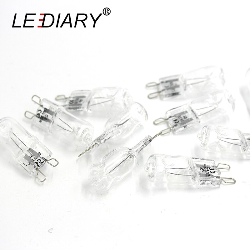 Zmishibo 100 st/lot halogen  g9 glödlampor led glödlampa 25/40/50w 110v/220v 2800k varmvit klar halogen  g9 lampa ljuskrona användning