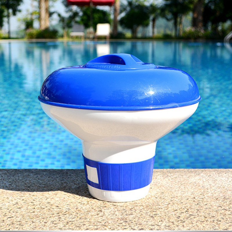 Useful Pool dispenser Large Blue Floating Swimming Pool Chlorine Dispenser Swimming Pool Accessories