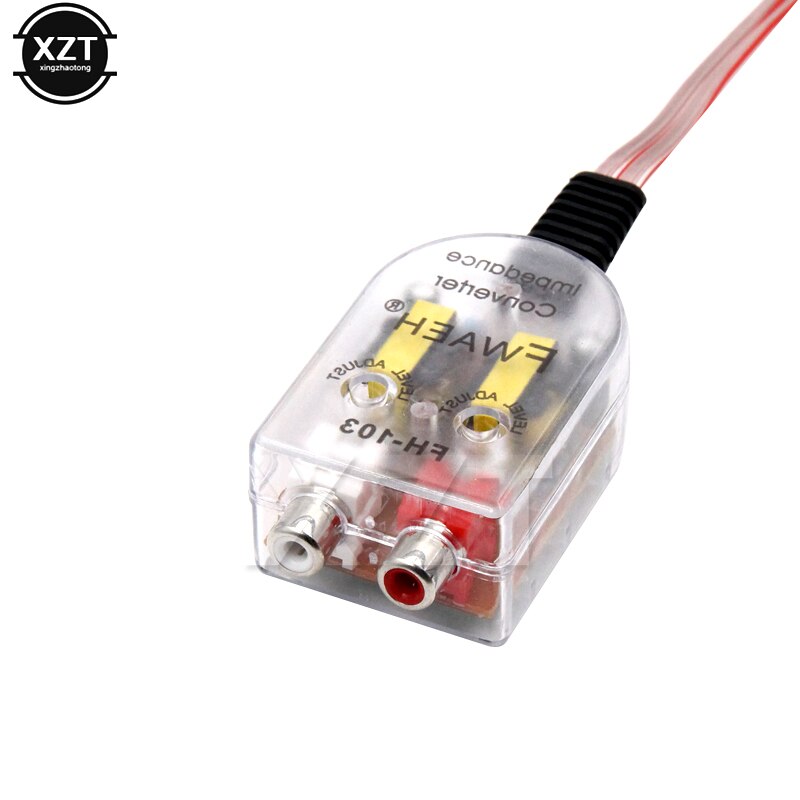 Lyd subwoofer forstærker rca line converter bil højttaler til rca niveau adapter høj til lav sockets auto line out audio converter