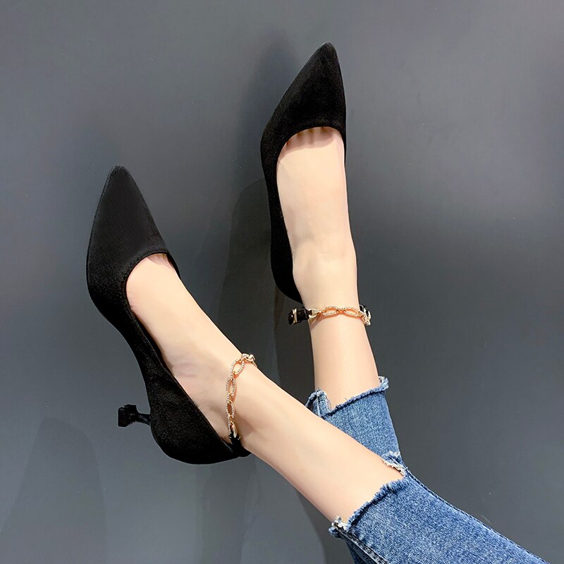 Chaussure femme africaine chaussures minceur talons hauts talon aiguille Slip Om escarpins pointus bouche peu profonde basket plate-forme à lacets Sexy