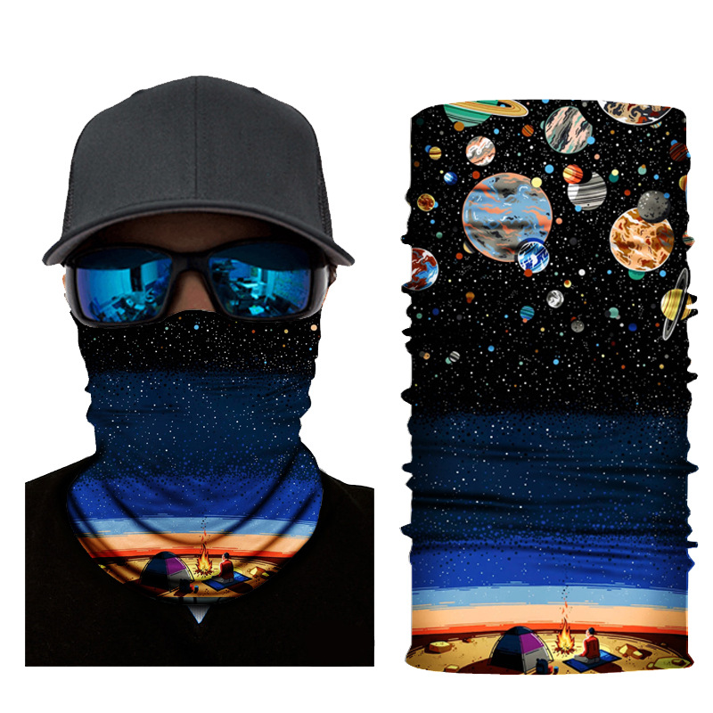 Gradient Magic Seamless Cycling Bandanas Men Balaclava Bycycle Fishing Mask Protection Half Face Shield Bicycle Bandage