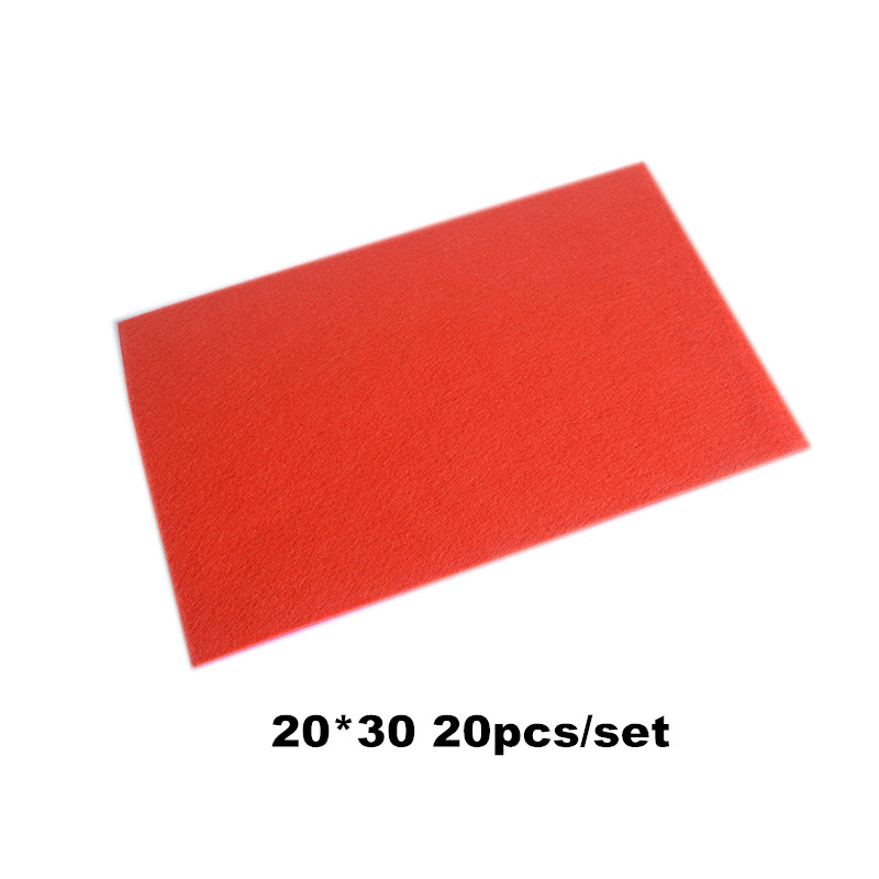30*30cm / 20*30cm / 15*15cm diy filt farverigt stof klud 1mm tykkelse polyester klud filt hjem håndlavede dekorationer 240: 20
