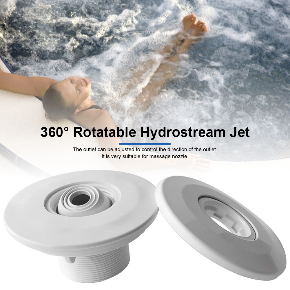 Swimming Pool Outlet Nozzle Spa Eyeball Jet Replacement 360 Degree Rotatable Opening Hydrostream Jet