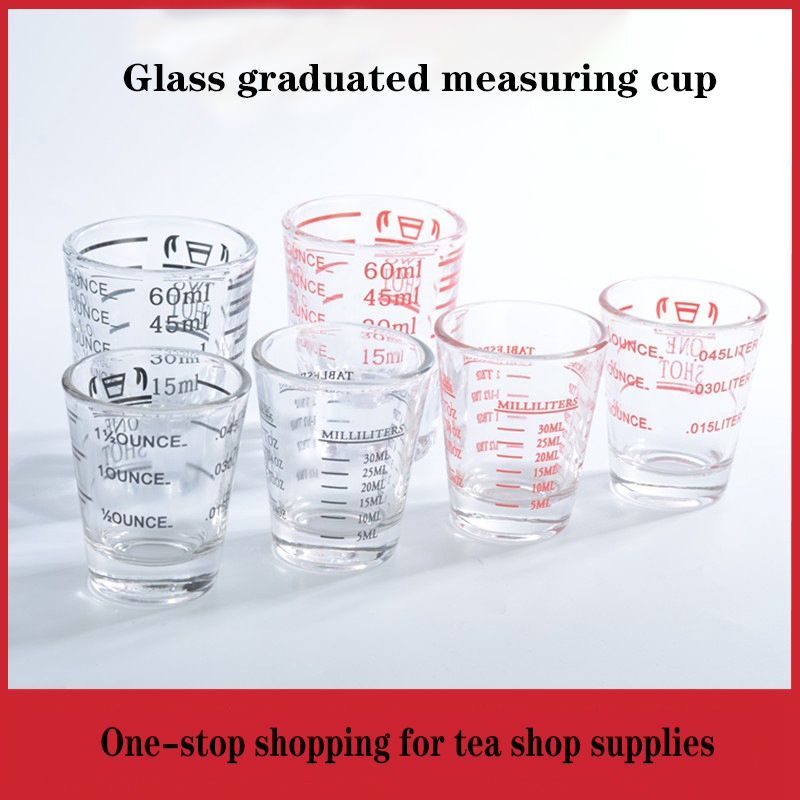 Verdikte Glas Jigger Onskop 30Ml/40Ml/60Ml Onskop Afgestudeerd Maatbeker Geconcentreerd Cup espresso Koffie Beker