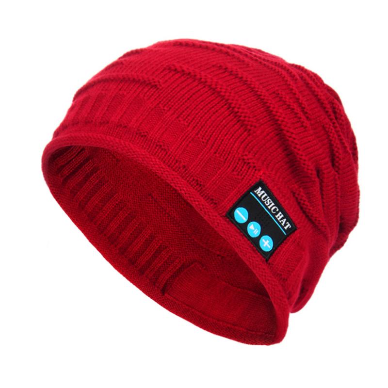 Auriculares inalámbricos con Bluetooth, diadema deportiva para música, gorro inteligente, gorro de invierno con altavoz para teléfono inteligente: red