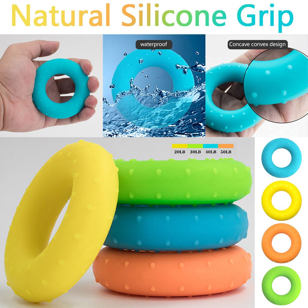 20-50LB Siliconen Vinger Grip Ring Vinger Kracht Revalidatie Vinger Spring Krachttraining En Ontspannen Apparaat Drinkbaar