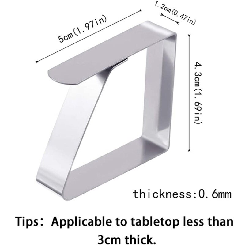 8/16 Pcs Tafelkleed Clips Rvs Tafelkleed Klemmen Flexibele Picknicktafel Cover Houders