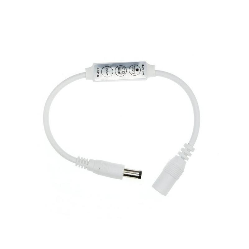 1pc Single Color LED Controller With Led Remote Dimmer Strip V Single LED DC12-24 Color P3N8: Default Title