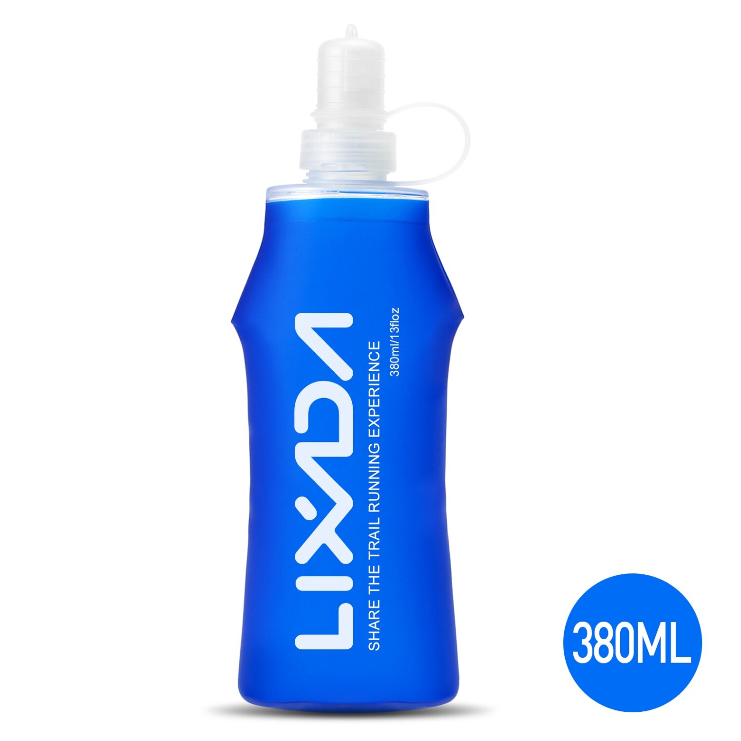 Lixada Weiche Flasche Falten BPA FREI Trink Wasser Flasche für Laufen draussen Wandern Radfahren 250mm 300mm 380mm 500mm: 380ml