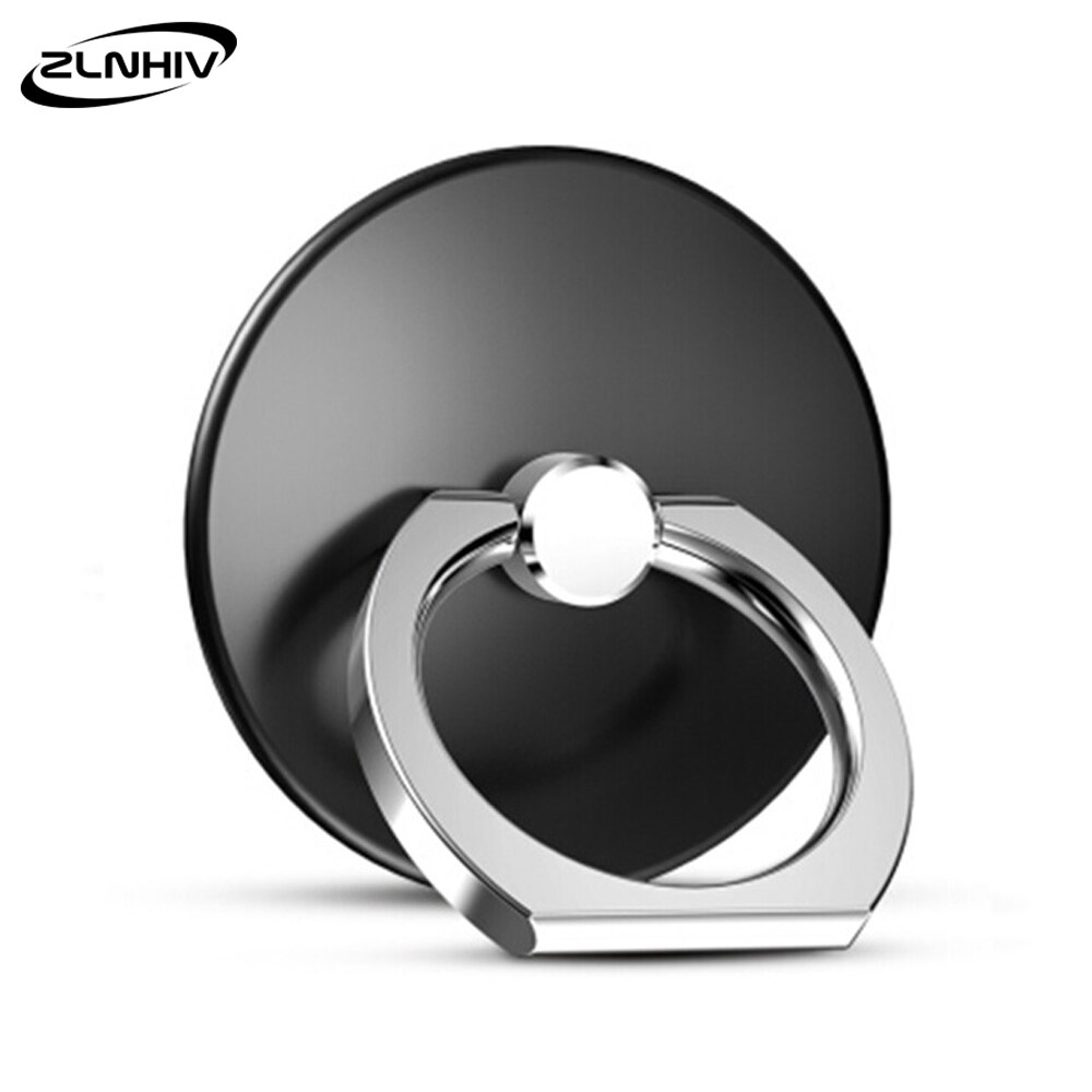 Anillo para teléfono móvil ZLNHIV, soporte de sujeción para teléfonos, accesorios de soporte para teléfono móvil, teléfono inteligente redondo: C-black