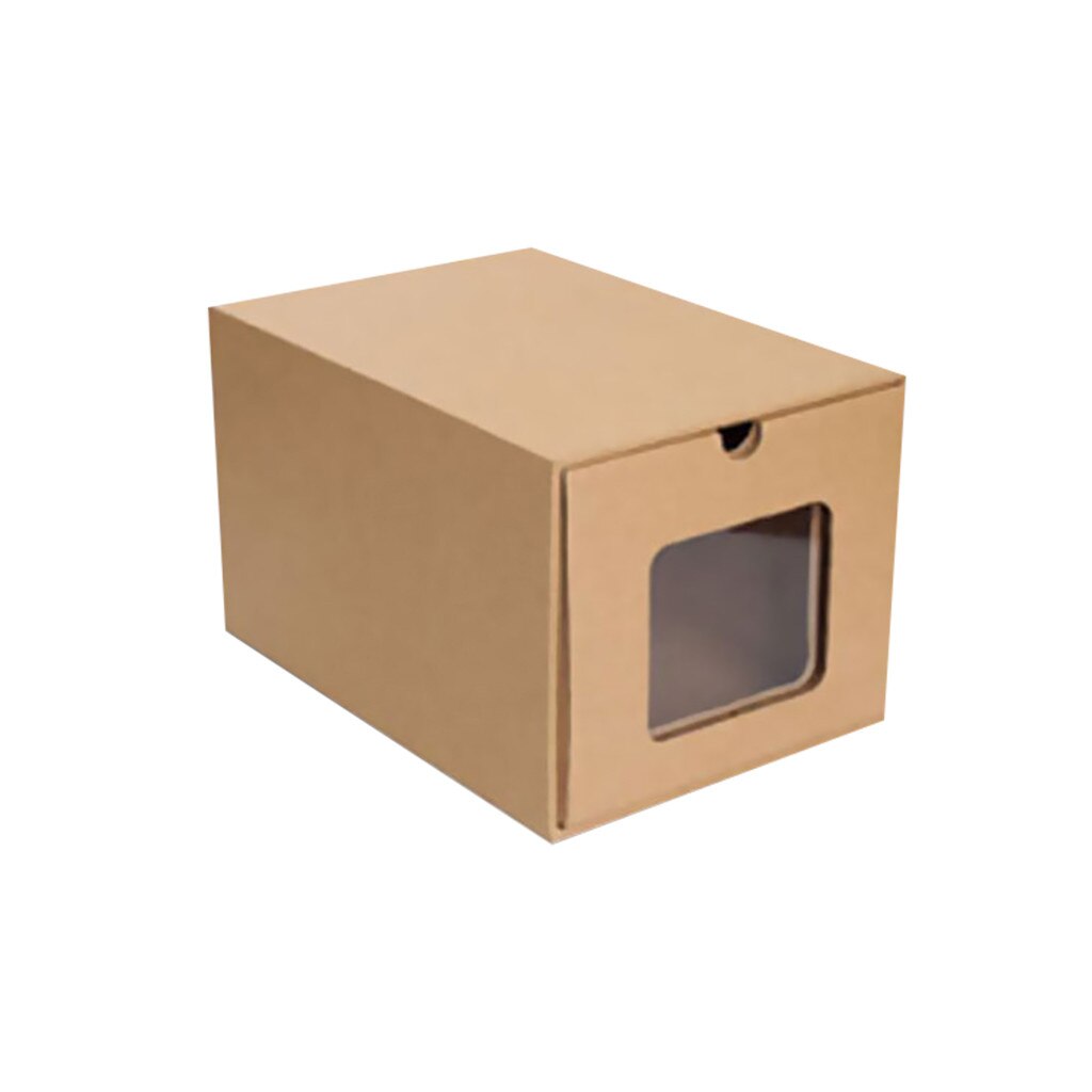 30 # kippen Schuhe Kasten Schublade fallen Verdickt Kraft Karton Kasten transparent Schublade Schuh Boxen Stapelbar Schuhkarton Behälter Lagerung