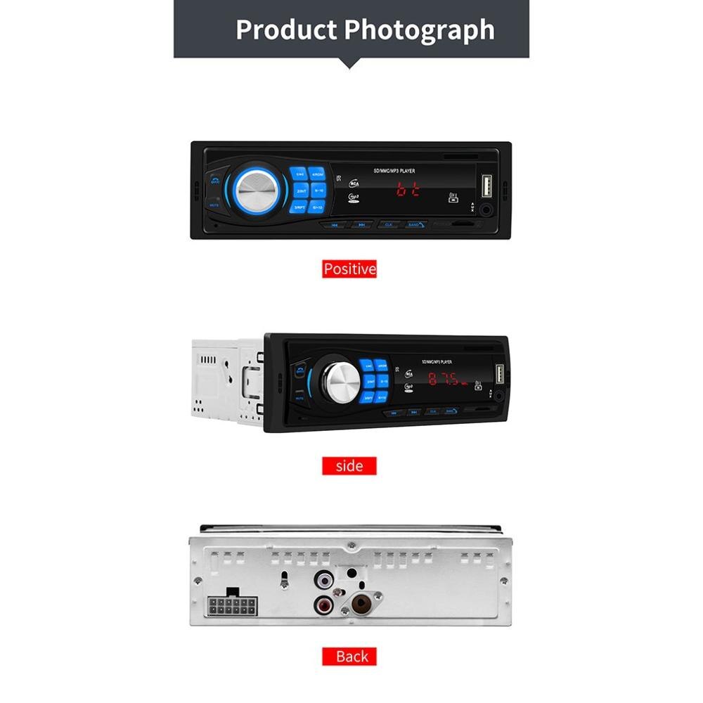 Bluetooth Autoradio 12V Car Stereo Radio FM Aux-IN Input Receiver SD USB In-dash 1 din Car MP3 Multimedia Player