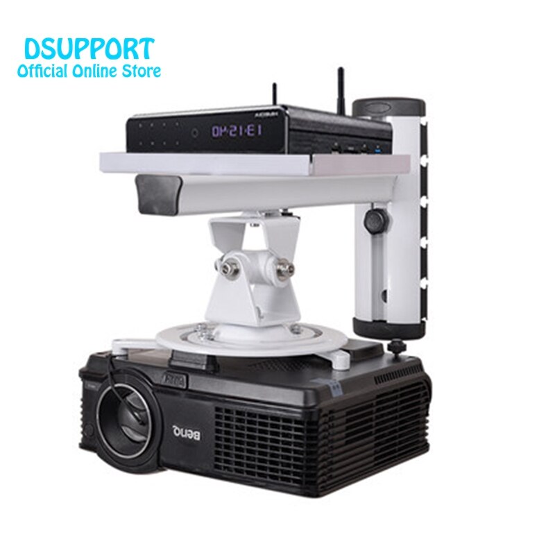 PR03-T Aluminium 360 Graden Projector Wandsteun Full Motion Intrekbare Universele Projector Hanger Beugel: Zilver