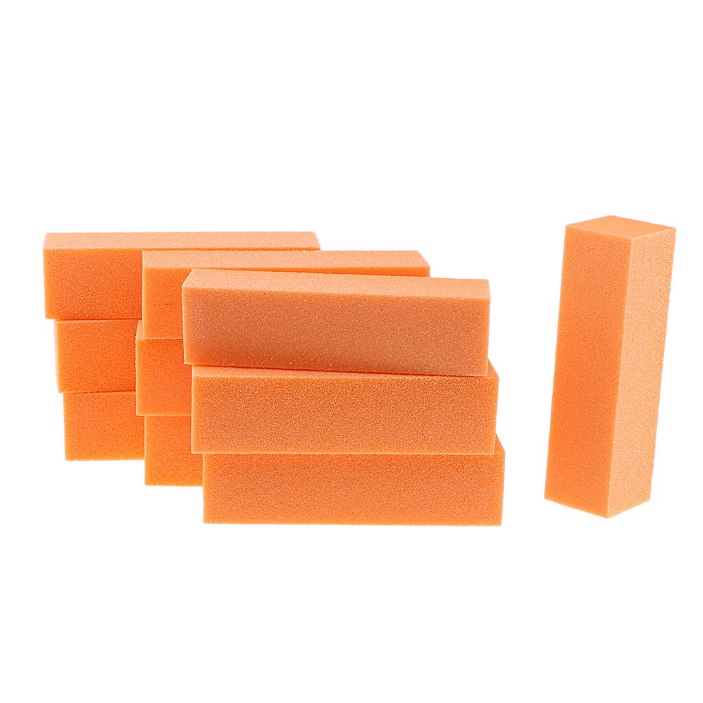 10 Pieces 4-sided File Block, Sanding Block, Buffer, Sponge, Polishing Block, Nail Files