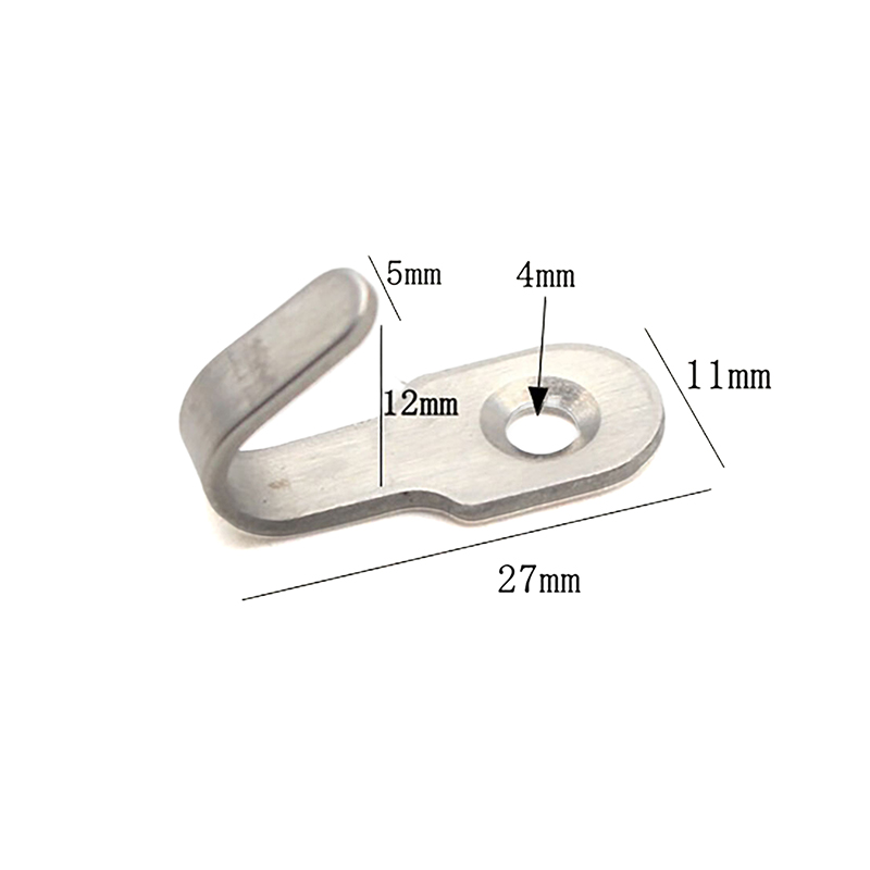 10Pcs/Set Mini Stainless Steel J-shaped Hook With Screw Items Key Rack Wall Mounted Punching Hook Bathroom Kitchen Hardware