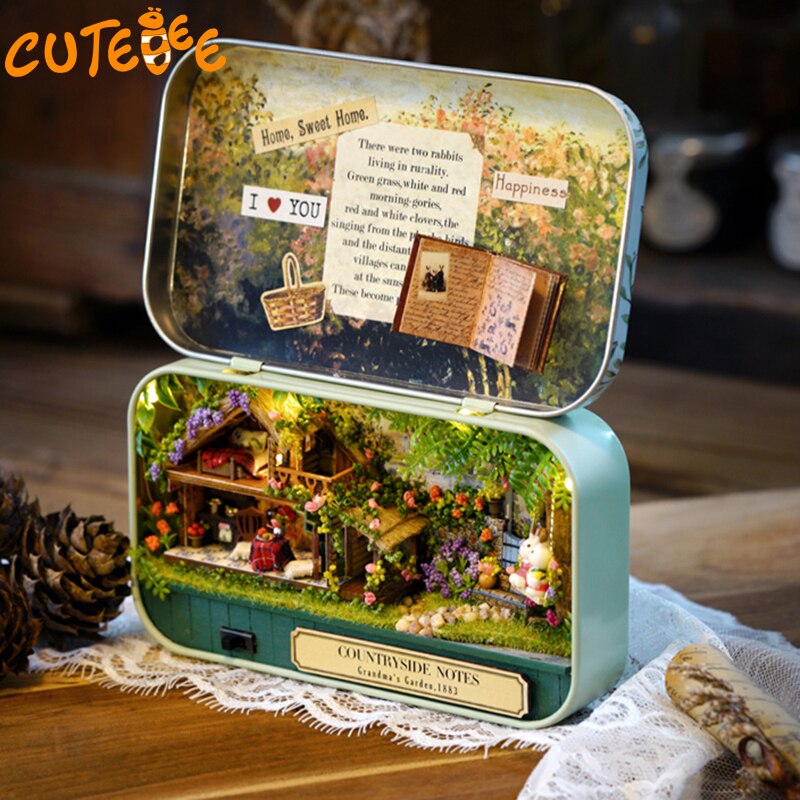 Cutebee Kasten Theater muebles para casa de muñecas miniatura juguete de bricolaje casa de muñecas en miniatura muebles v4-v6