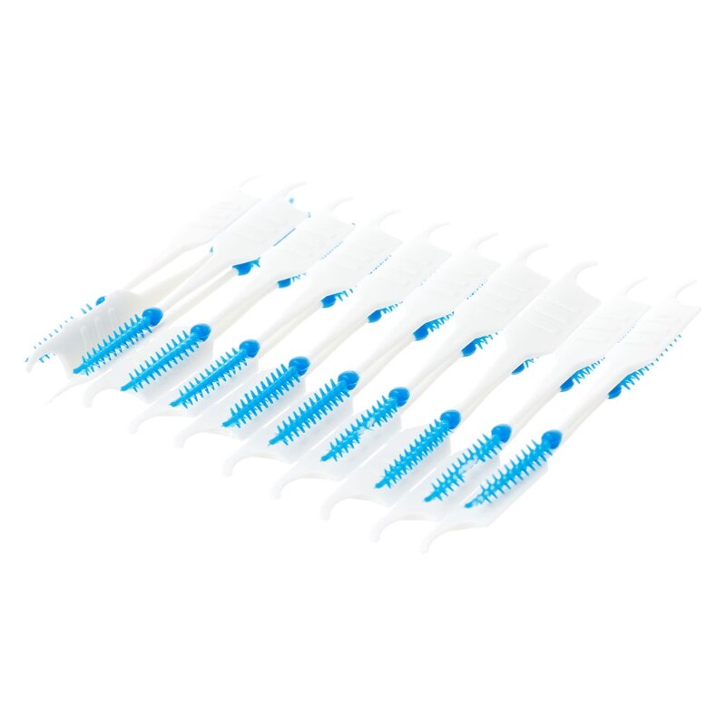 20/40/120/200pcs Double Floss Interdental Brush Picks Head Hygiene Dental Silicone Toothpick Cepillo Interdental