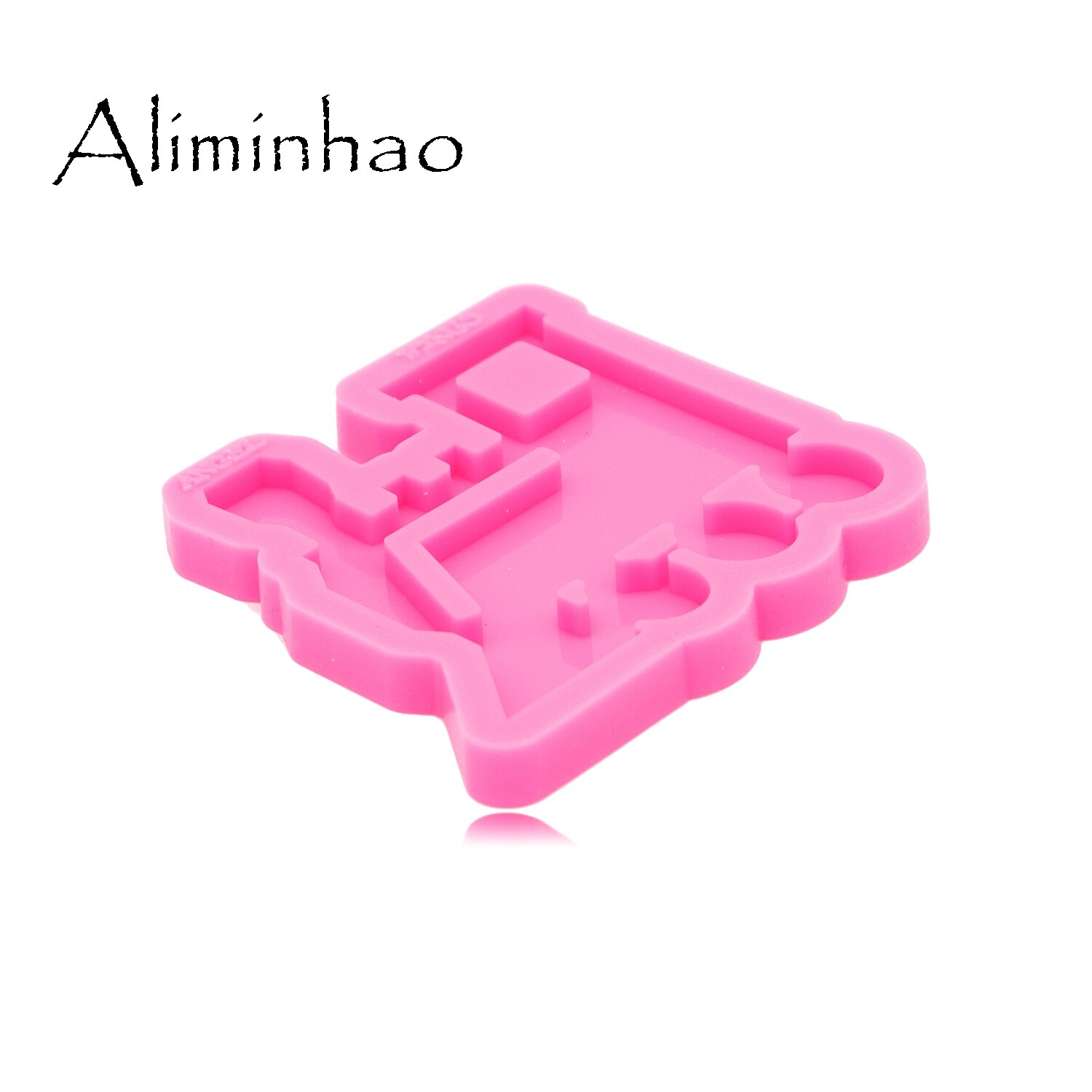 DY0561 brillante tren llavero molde UV resina líquida silicona molde artesanía para DIY collar encantos hacer joyería