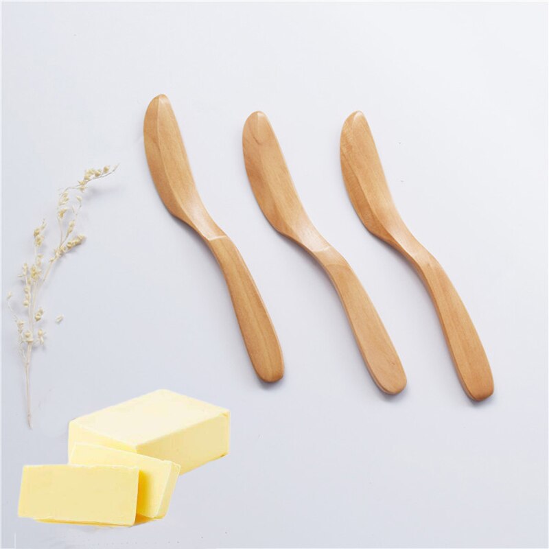 Holz Messer Butter Messer Schwert Japanischen Pfannen Marmelade Kreative Geschirr Solide Besteck Glatte Geschirr Elegante Messer 3/6 stücke