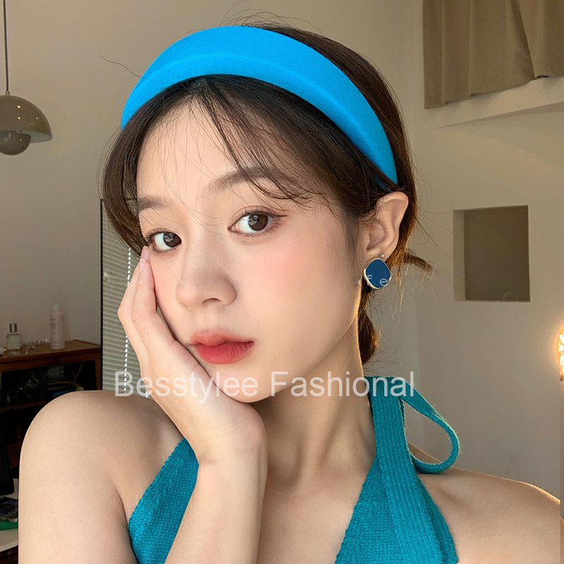 Serre-tête rembourré en velours épais pour femmes, accessoires de cheveux, à large lunette, antidérapant, en éponge, à la